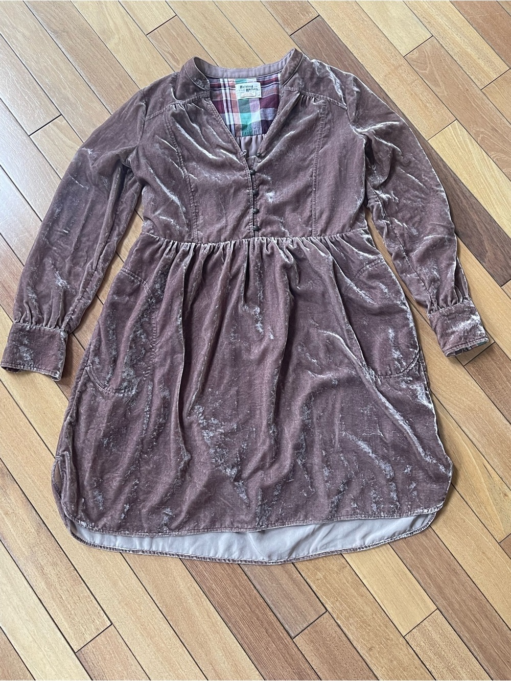Anthropologie Holding Horses Velvet Shirt Dress Small - Picture 4 of 14